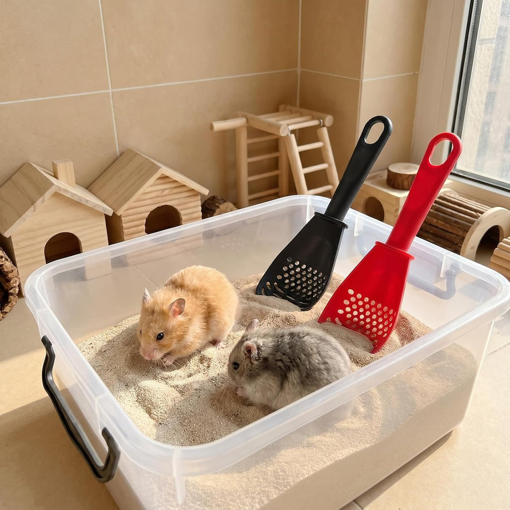 2 PCS Small Litter Scoop, Mesh Cat Litter Scooper Plastic for Hamster