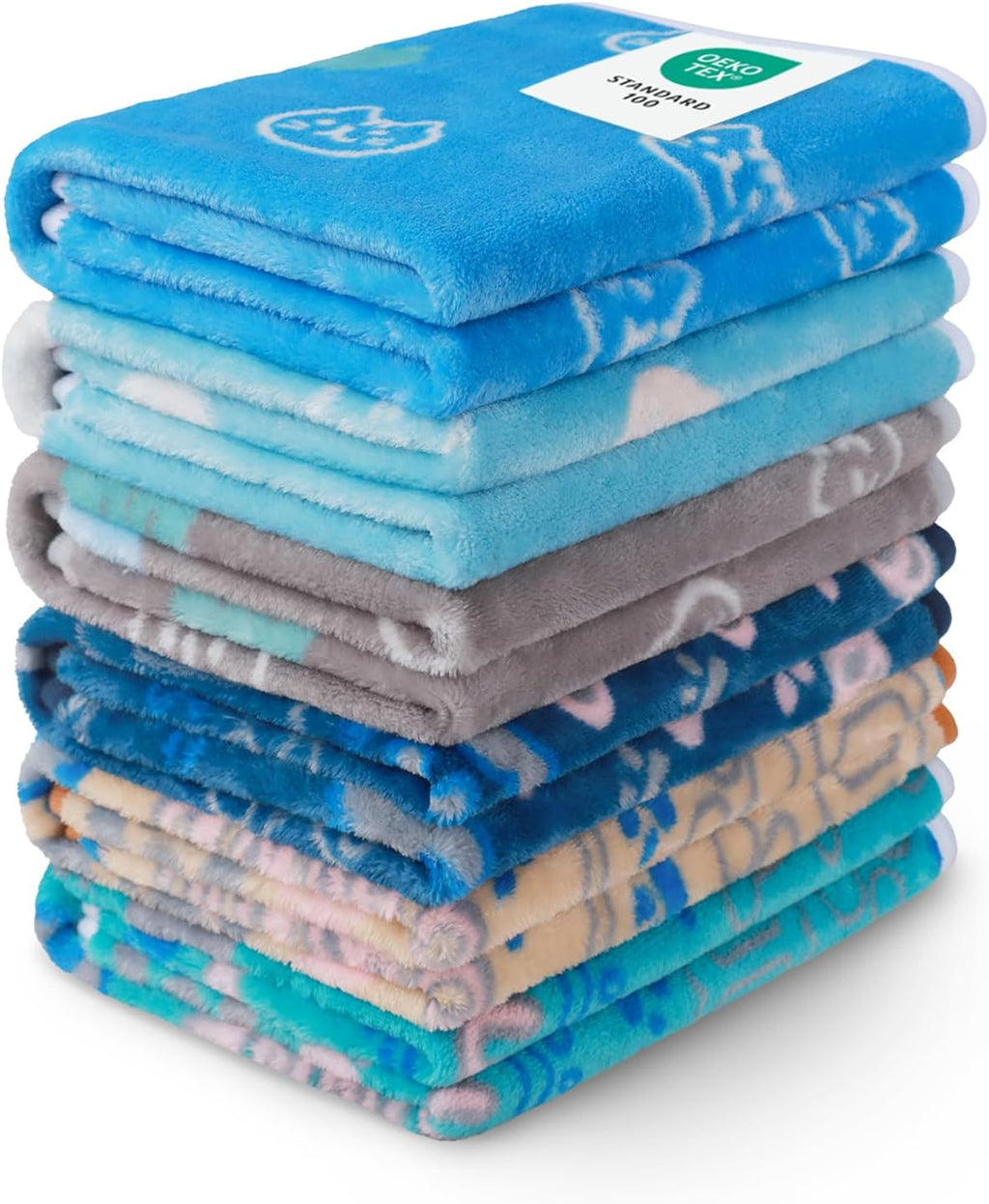 Luciphia 1 Pack 6 Dog Blankets Cat Soft Fluffy Fleece Pet Blanket Warm Cute Print Design Puppy Kitten Doggy Paw Small(23