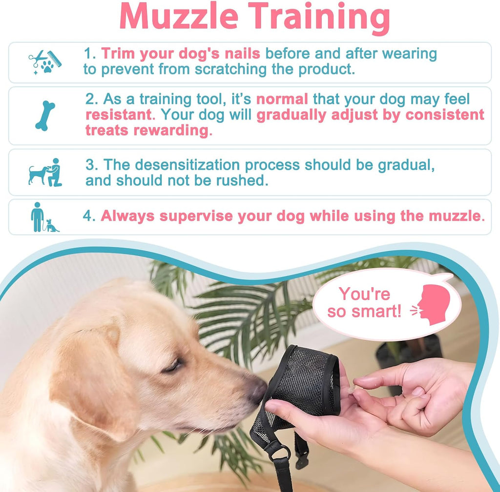 Dog Muzzle for Large Medium Small Dogs German Shepherd Labrador