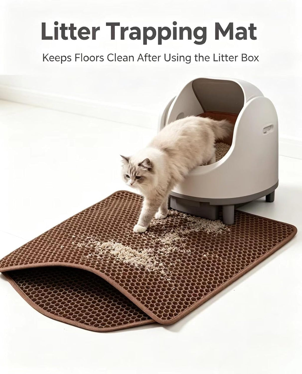 Double‑Layer Honeycomb Cat Litter Trapping Mat
