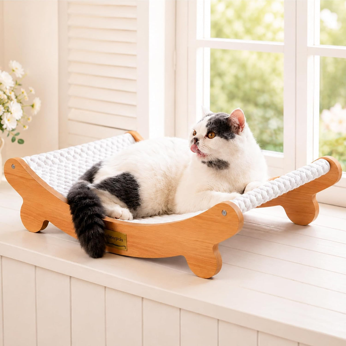 CHEERPALS Cat Cave Bed for Indoor Cats Covered Hooded Pet Bed with Cushion