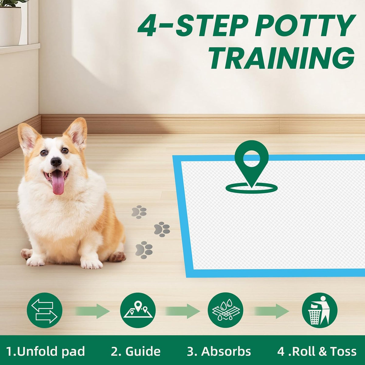 100 Count Large Dog & Cat Puppy Pee Pads - 28"x30" Absorbent Potty Training Pads | Leakproof Quick-Dry Disposable Pet Pa