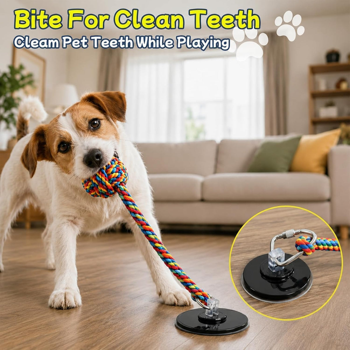 Rocfish Dog Rope Toys for Aggressive Chewers, Strong Suction Base