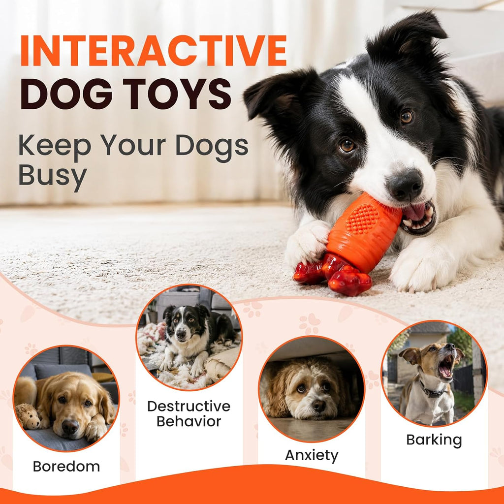 Tough Dog Toys for Aggressive Chewers, Squeaky Durable Dog Chew Toy
