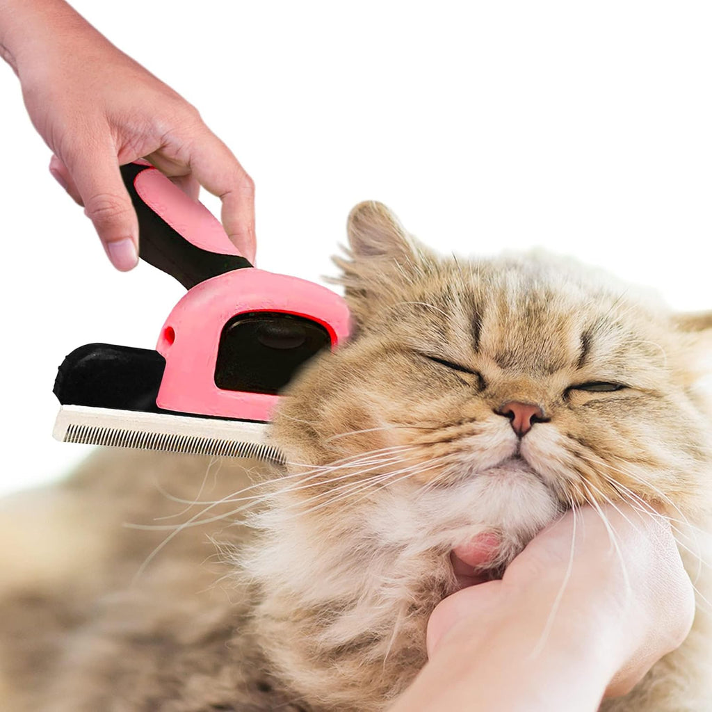 SunGrow Dog and Cat Deshedding Brush, Minimizes Shedding, Enhances Coat Health, Gentle on Skin, Suitable for Rabbits & F