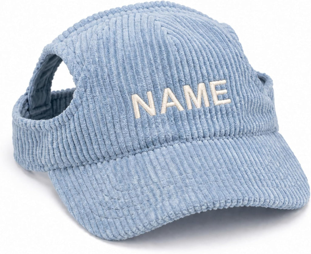 Custom Embroidered Dog Baseball Cap, Pet Sun Hat with Ear Holes for Dog Cat