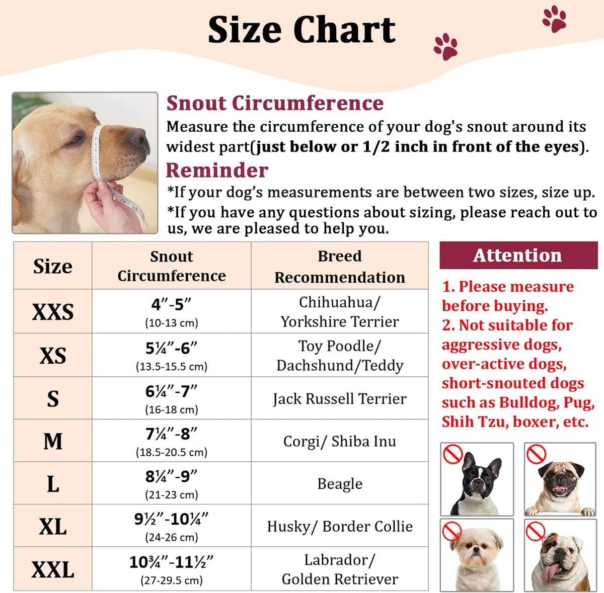 Dog Muzzle, Soft Mesh Muzzles for Small Dogs Biting | Black, XXS