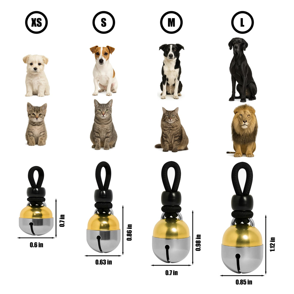 Noble Bells Handmade in USA, Extra Loud Collar Bell for Cat or Dog, Small