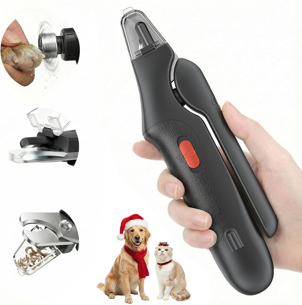 2-in-1 Dog & Cat Nail Clippers and Grinder with Catcher & 2 LED Lights