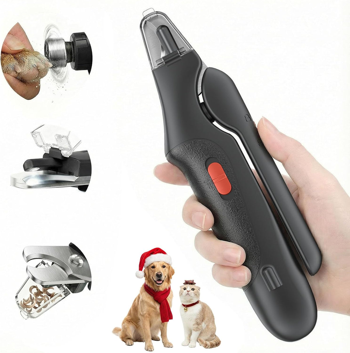 2-in-1 Dog & Cat Nail Clippers and Grinder with Catcher & 2 LED Lights