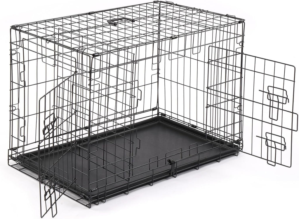 VINGLI Dog Crate, 30 inch Metal Wire Dog Cage
