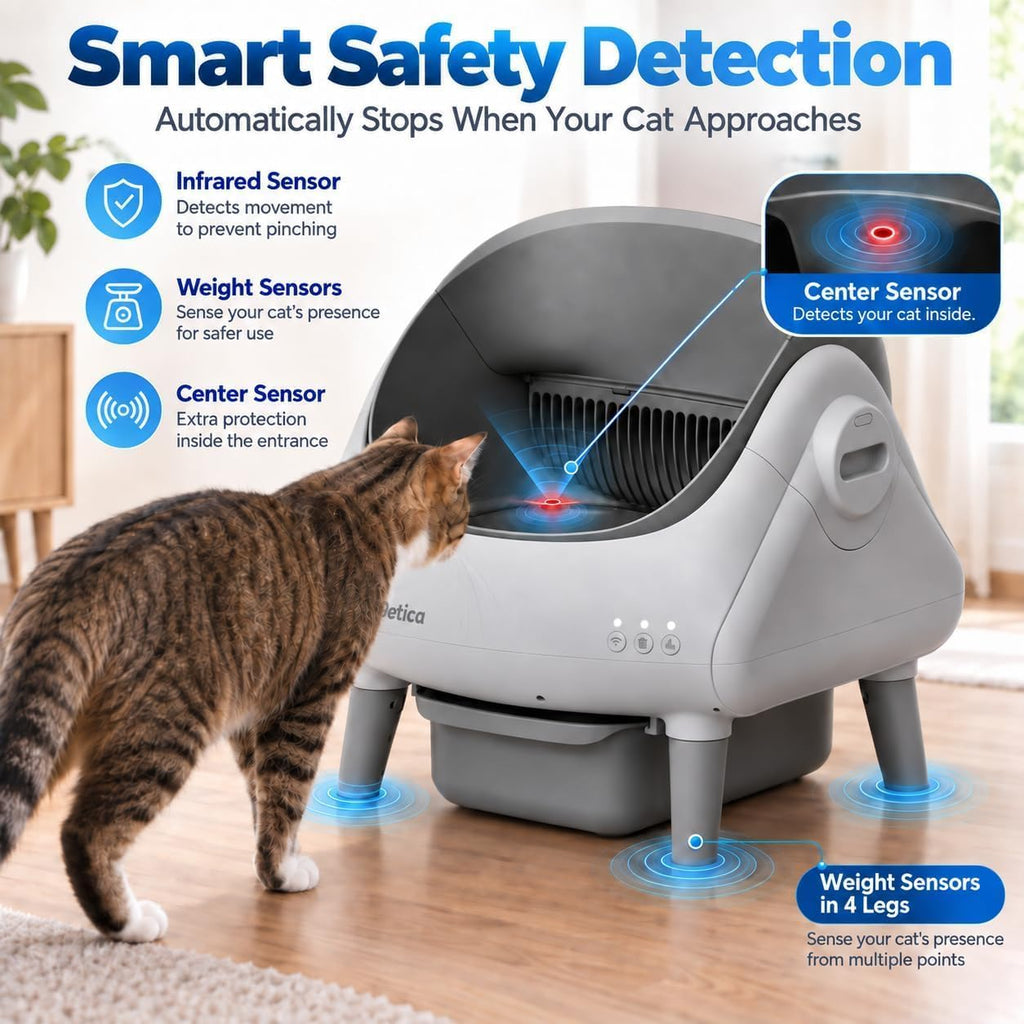 Self Cleaning Litter Box, 10.5L Automatic Cat Litter Box with WiFi App