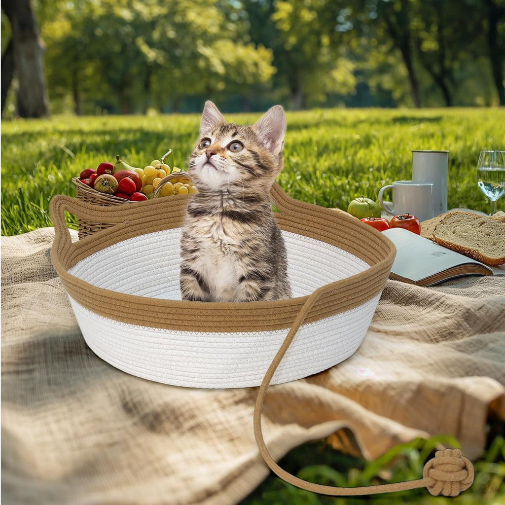 Stimulicat Handwoven Cat Basket,Instinct Basket for Cats Basket Bed