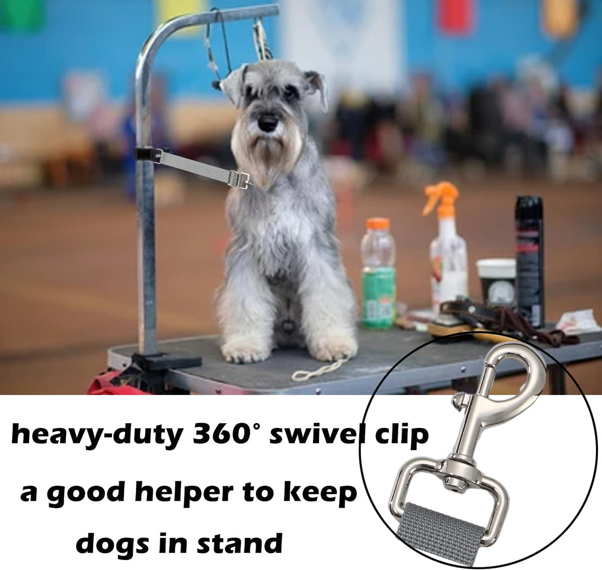 Pet Dog Grooming Arm Accessories - Dogs Loop Pets Grooming Loops Extension Straps 2 PCS Adjustable Secure and Stable Loo