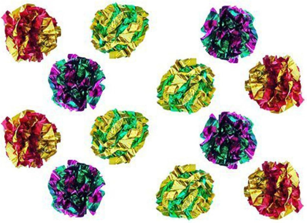 Original Mylar Crinkle Balls Cat Toys - 12 Pack