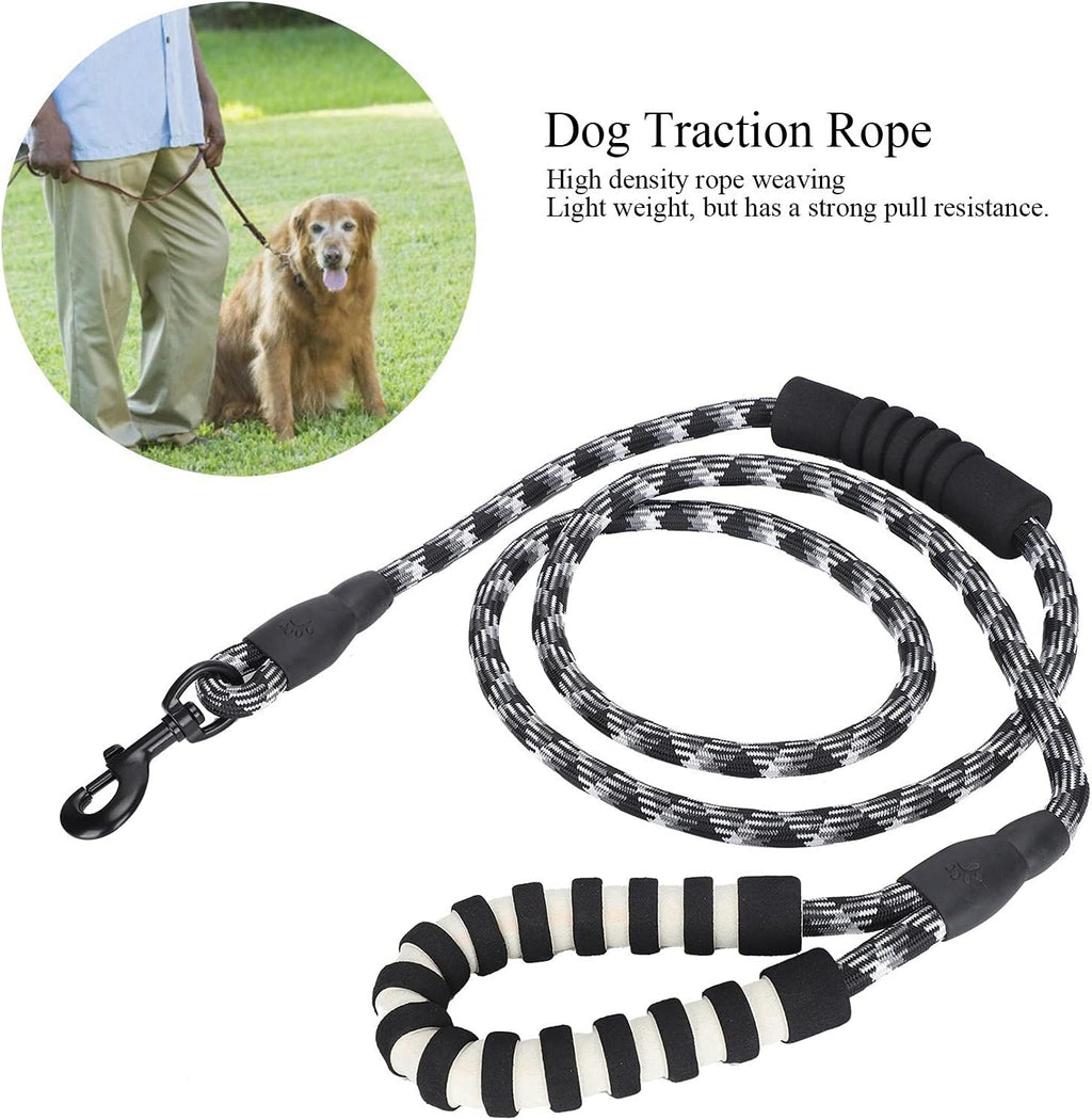 Reflective Dog Leash, Padded Handle 360 Swivel Hook for Walking