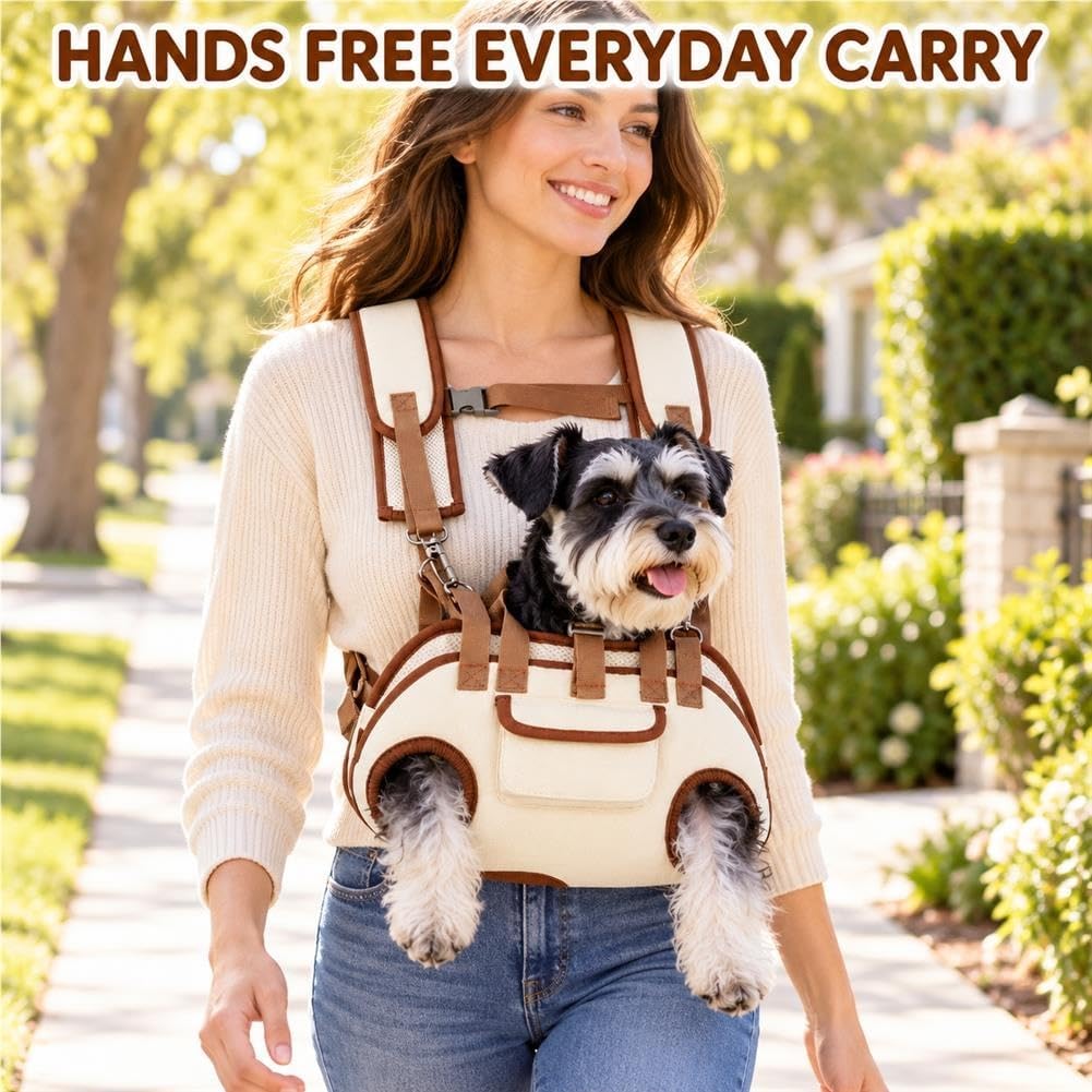 Portable Breathable Pet Carrier Sling with Padded Straps for Small Dogs