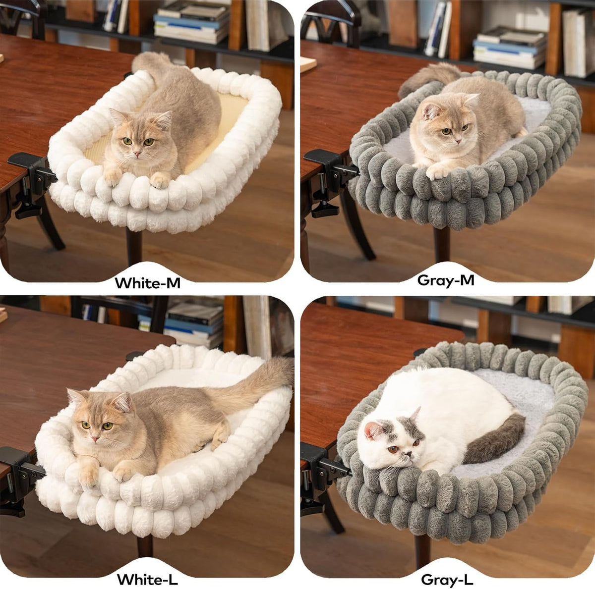 CHEERPALS Cloud Cat Bed Desk Mounted Hammock for Indoor Cats Perch Foldable