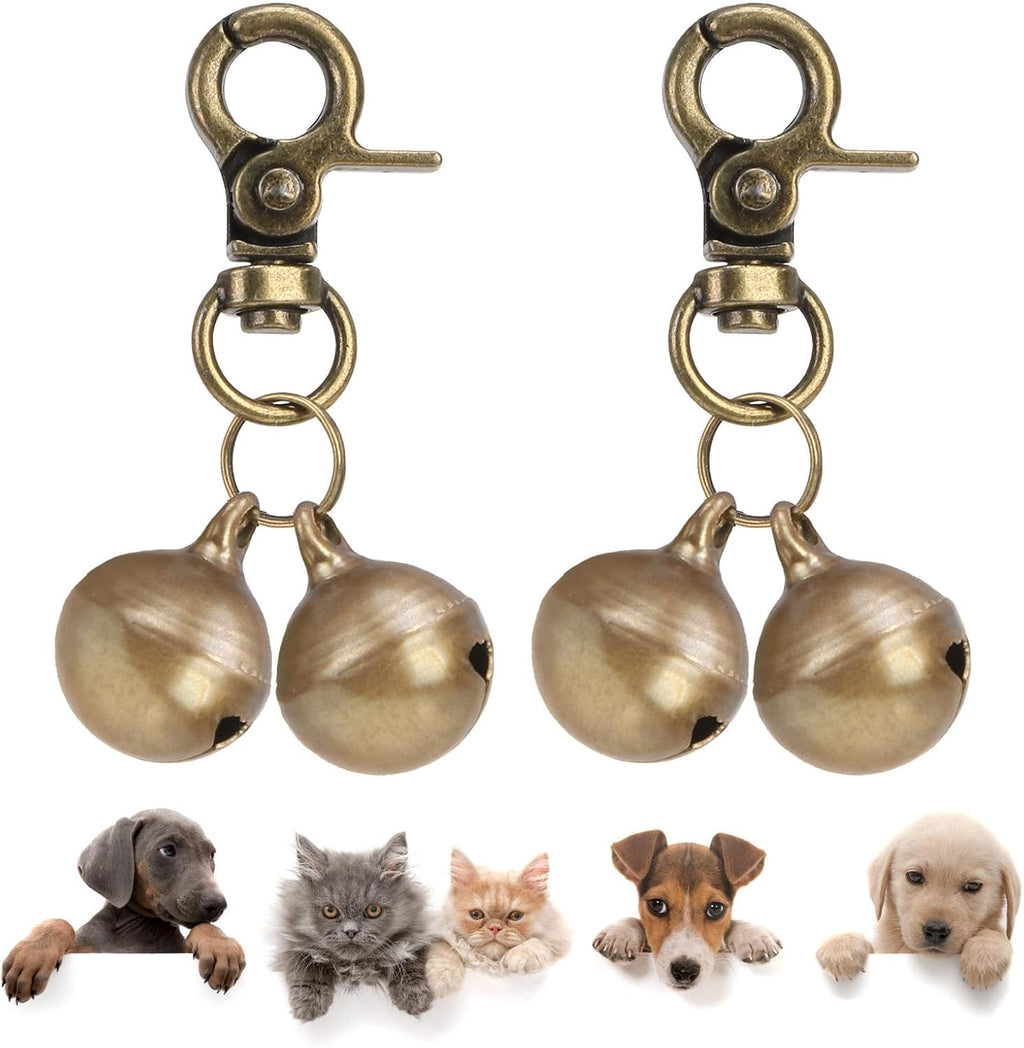Bells for Dog Collars - 2 Pack Pet Hanging Ring Bell Accessories for Dog & Cat, Pet Pendant Collar Charm with Heavy Duty
