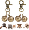 Bells for Dog Collars - 2 Pack Pet Hanging Ring Bell Accessories for Dog & Cat, Pet Pendant Collar Charm with Heavy Duty