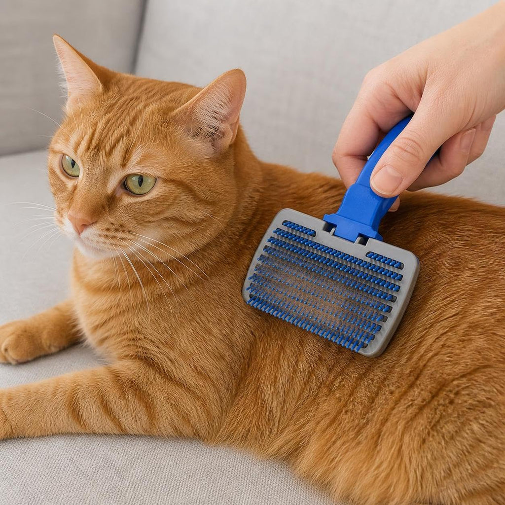 Pet Grooming Brush, Self-Cleaning Hair