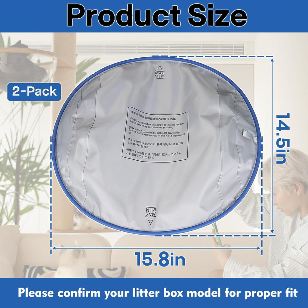 2PCS Waterproof Pads for PARUUNTYS Self Cleaning Litter Box