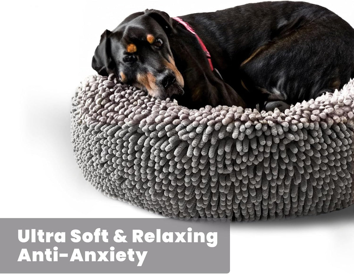 Muddy Mat® Cloud K-9 Dog Beds for Small Dogs & Cats, Soft & Relaxing Round Dog Bed, Chenille Material, Removable Cover, 
