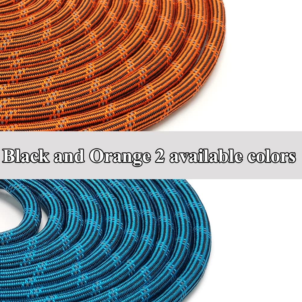 BTINESFUL 12/20/30/50FT Reflective Dog Tie Out for 2 Dogs, 1/3" Nylon Rope
