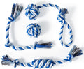 wodoca Dog Rope Toys 4 Pack, Puppy Teething Cotton Knot Chew Rope for Small Medium Dogs, Interactive Tug of War Dog Toys