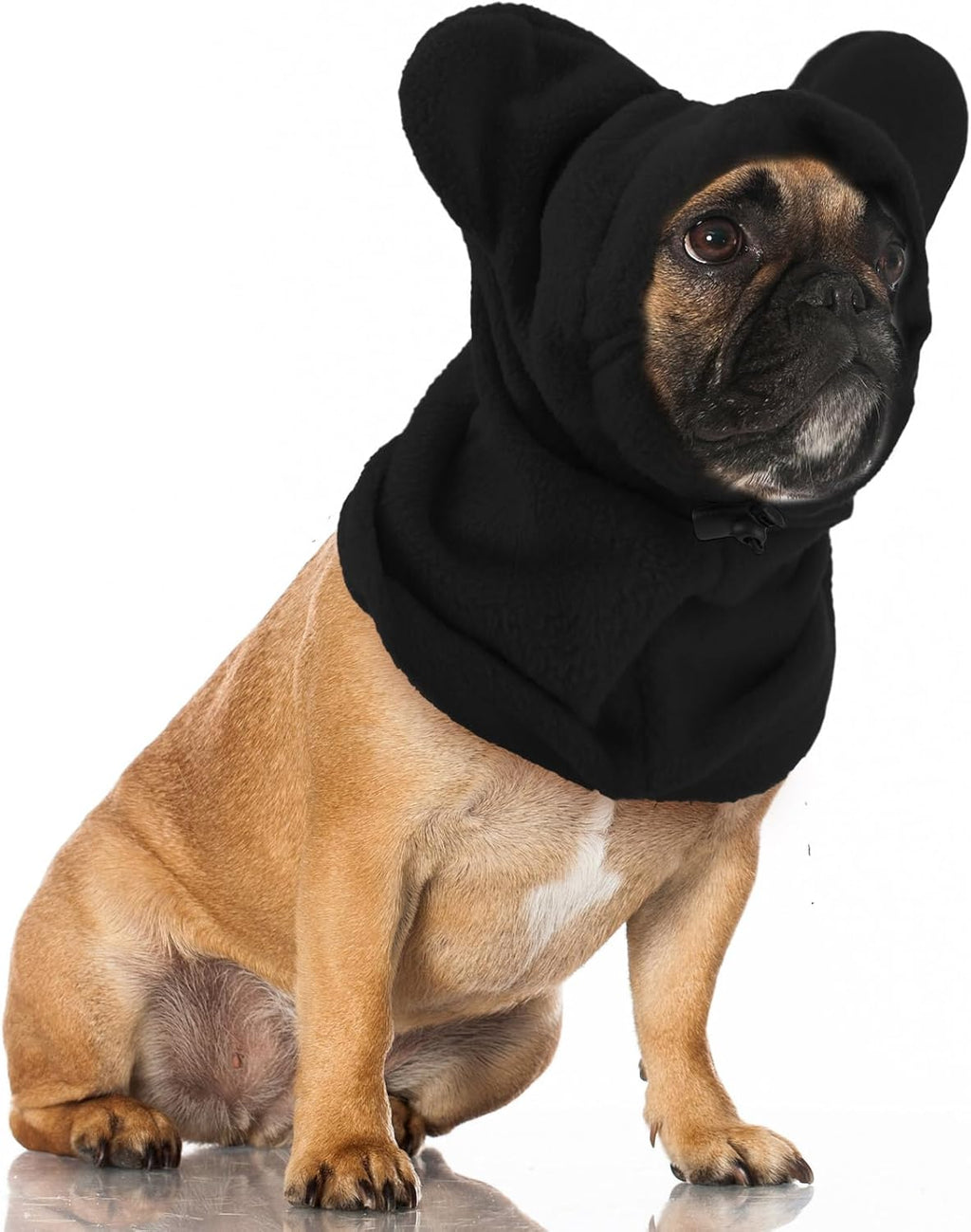 Winter Dog Hat Ear Muffs Pet Neck Warmer Hood, Ear Muff, Black, M