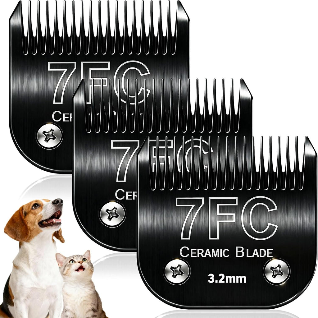 3PCS Wide Blades for Dog Grooming Compatible with Andis Clippers