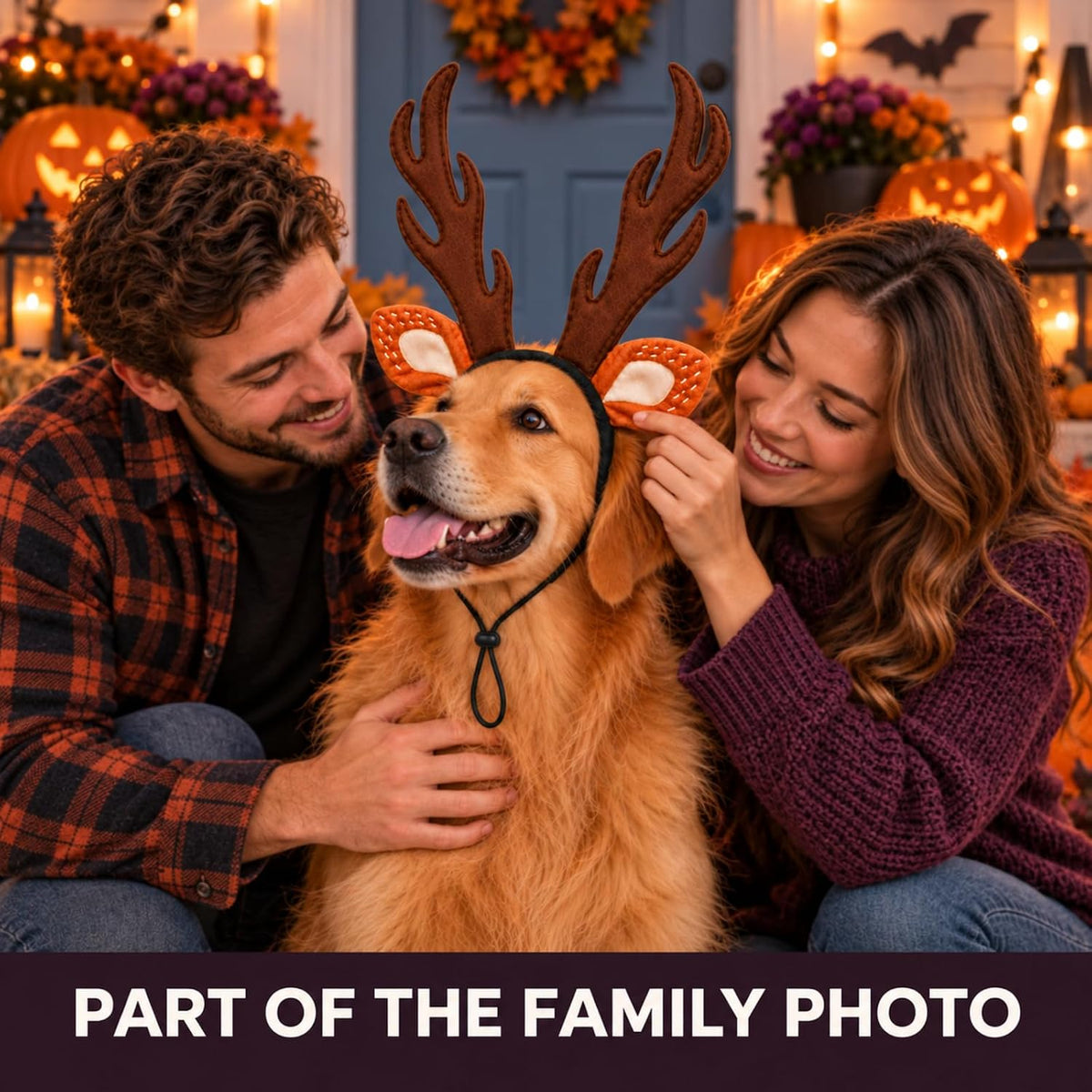 Dog Reindeer Antlers Deer Ear Headband Pet Halloween Christmas Costume