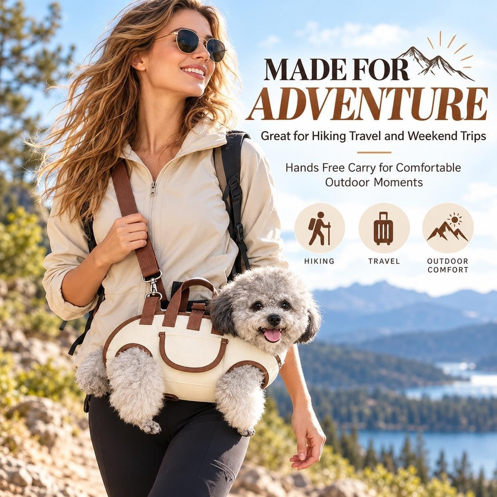 Pet Sling Carrier for Small Dogs Dog Backpack Carrier Dog Bag Carrier Portable Crossbody Shoulder Purse for Hands Free o