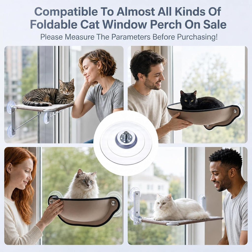 4Pack Cat Window Perch Suction Cups with Screws Replacement Suction Cup