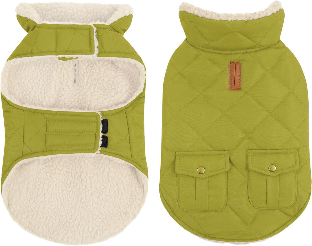 Warm Puffer Dog Coat Thick Plush Quilting Medium Winter Jacket