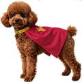 Dog Superhero Cape Costume, Red with Gold Star, S