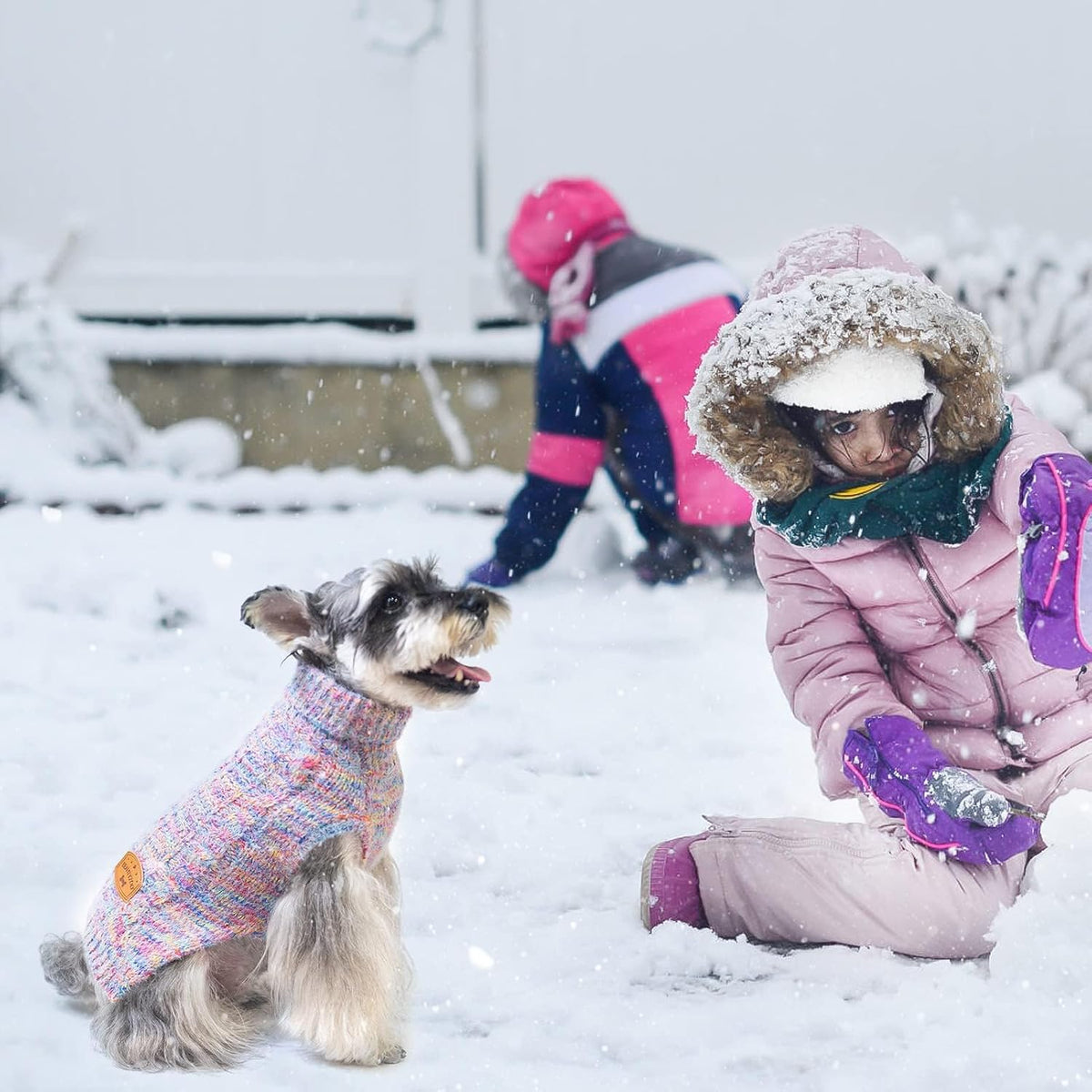 Dog Sweaters for X-Small Dogs, Knit Clothes with Harness Hole