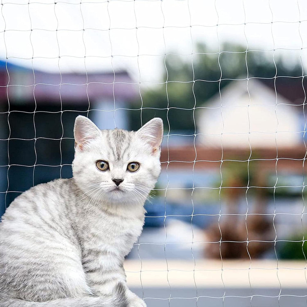 Cat Balcony Net Cat Anti-Fall Fence Net Dog Fence Nets Transparent Nylon Pet Mesh Fence Anti-Fall Netting for Balcony Wi