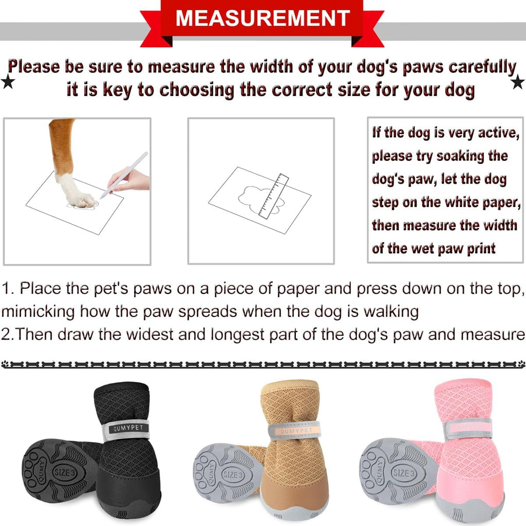 QUMY Dog Shoes for Small Dogs Hot Pavement Puppy Dog Boots & Paw Protectors