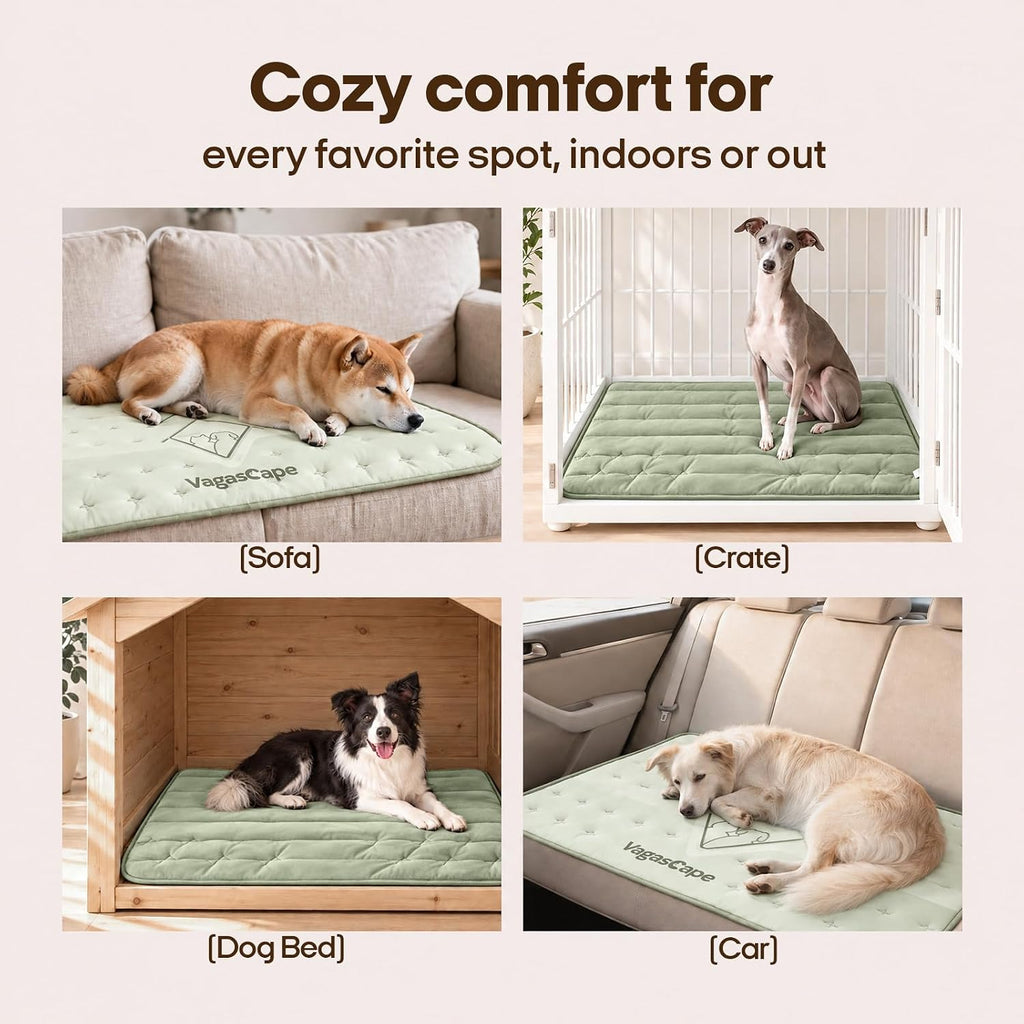 Dog Crate Pad, Washable Warm Dog Mat for Sleeping, 35" x 23"