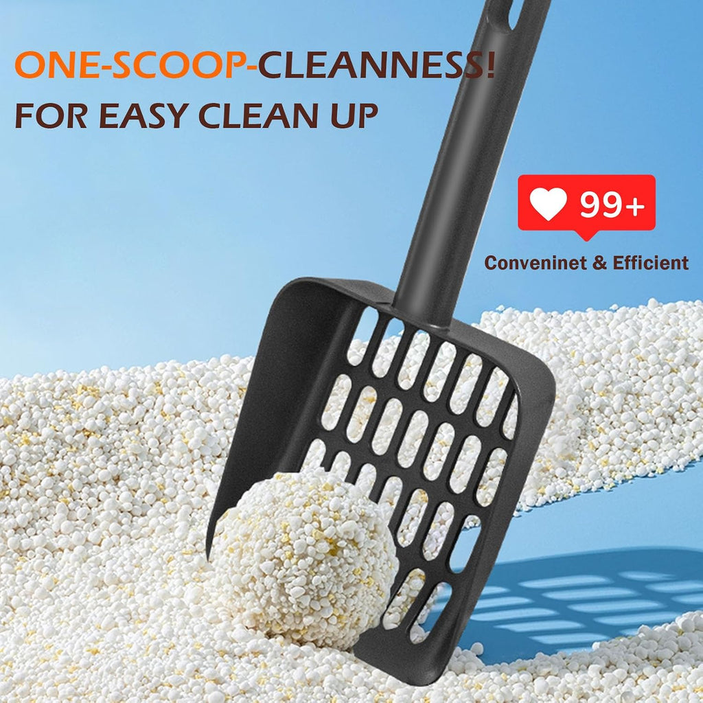 Cat Pooper Scooper, 2 in 1 Cat Litter Scoop with Holder Stand Cat Stuff Cat Scooper for Litter Box Cat Accessories Cat S