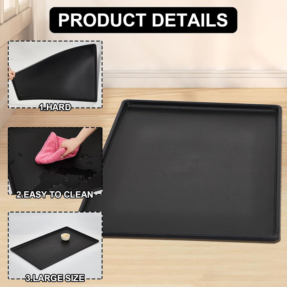 2 Pcs Dog Crate Tray 42" Replacement, Plastic Bottom Pan