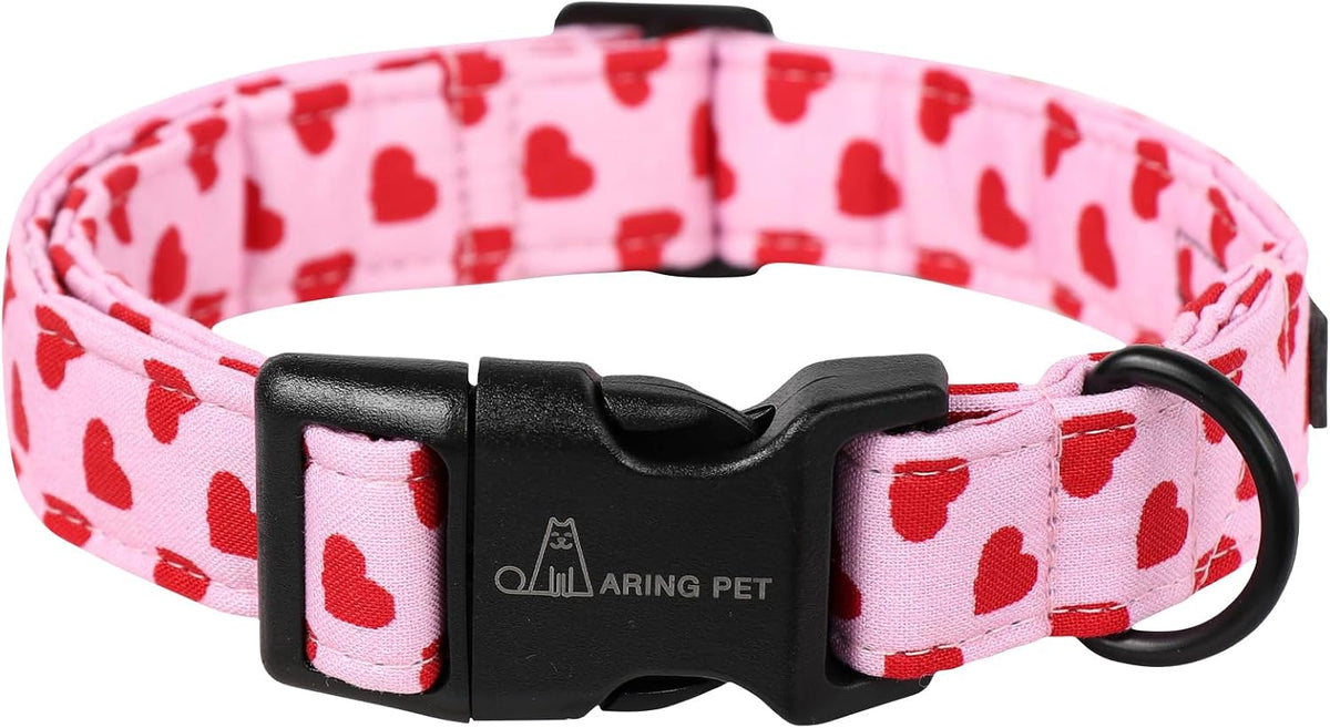 ARING PET Halloween Dog Collar-Cute Fall Dog Collar for Small Dogs, Cotton Halloween Orange Grid Dog Collars for Small M