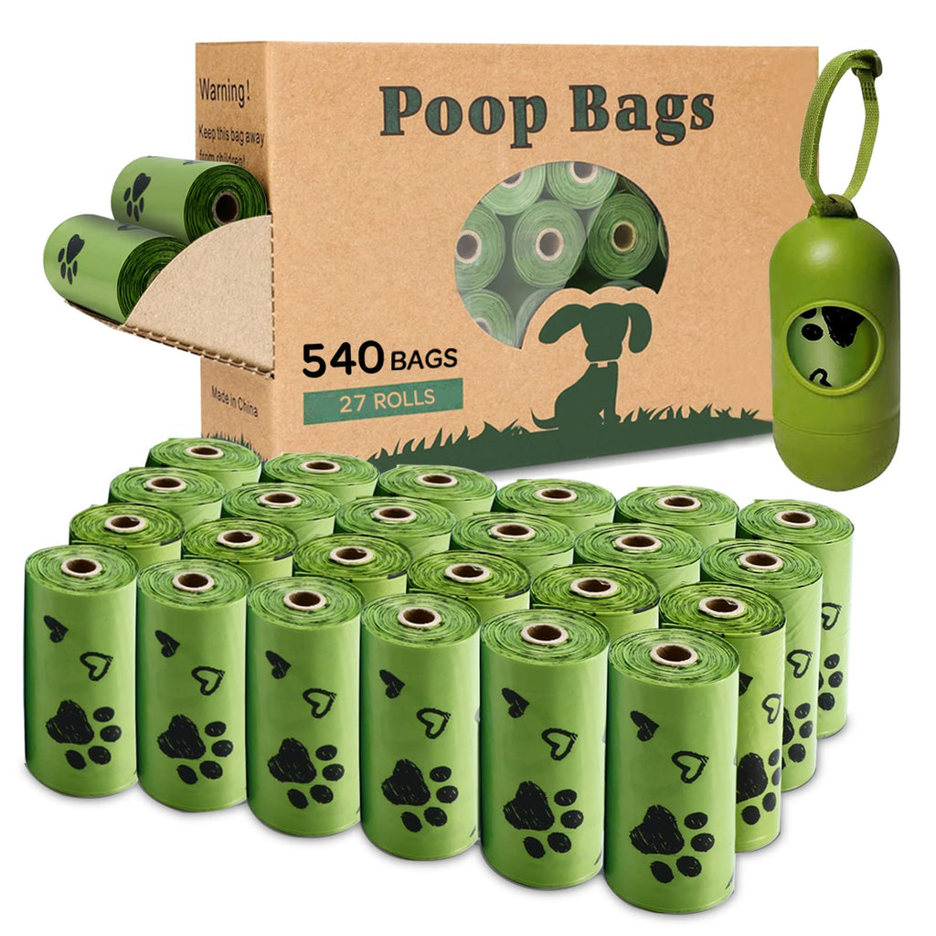 Dog Poop Bag Biodegradable 540 Count Dog Waste Bags with Dispenser Scented