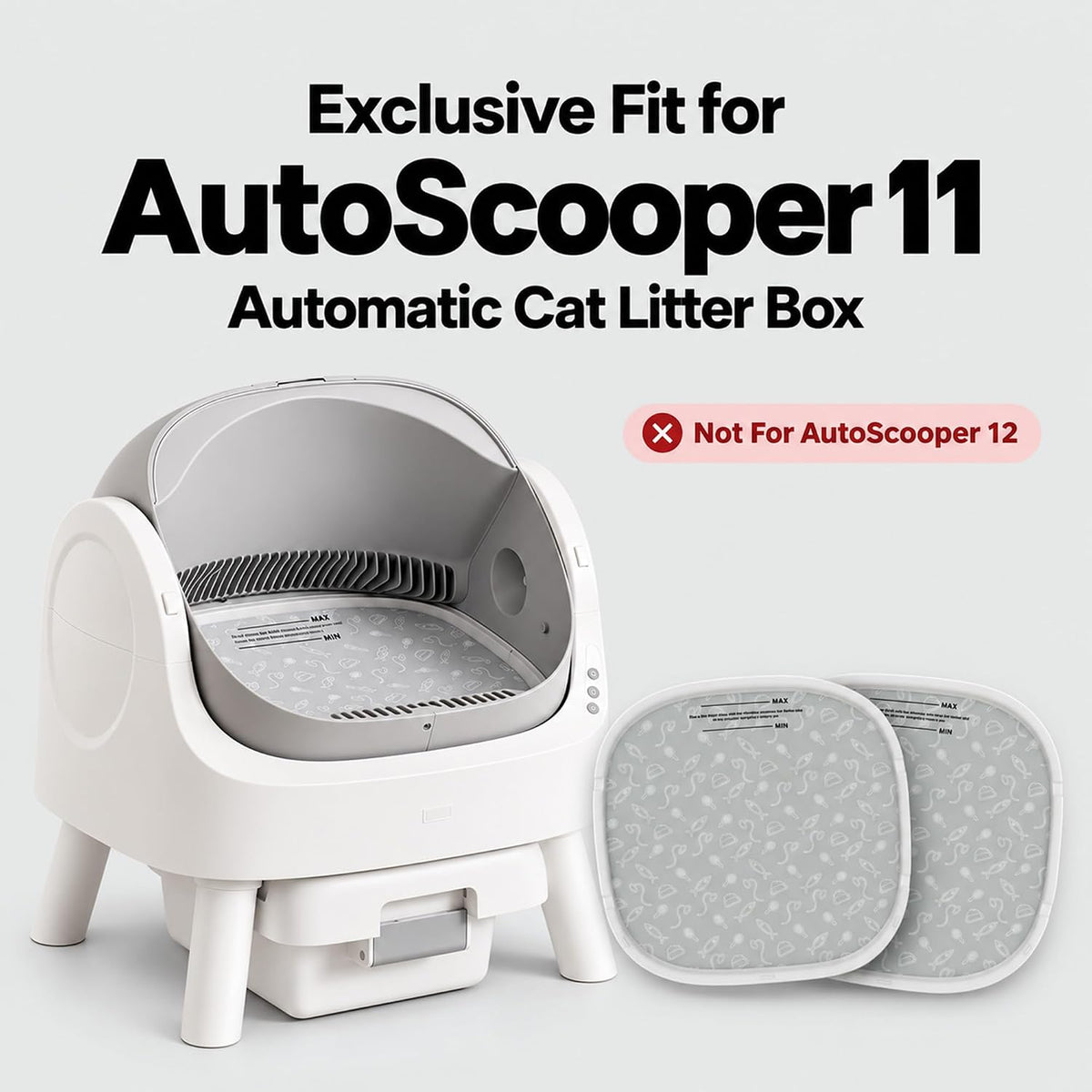 2-Pack Replacement Litter Pads for AutoScooper 11, Not for AutoScooper 12