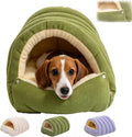 Dachshund Cave Bed, Cat Cave Bed & Dog Cave Beds (Medium,Green)