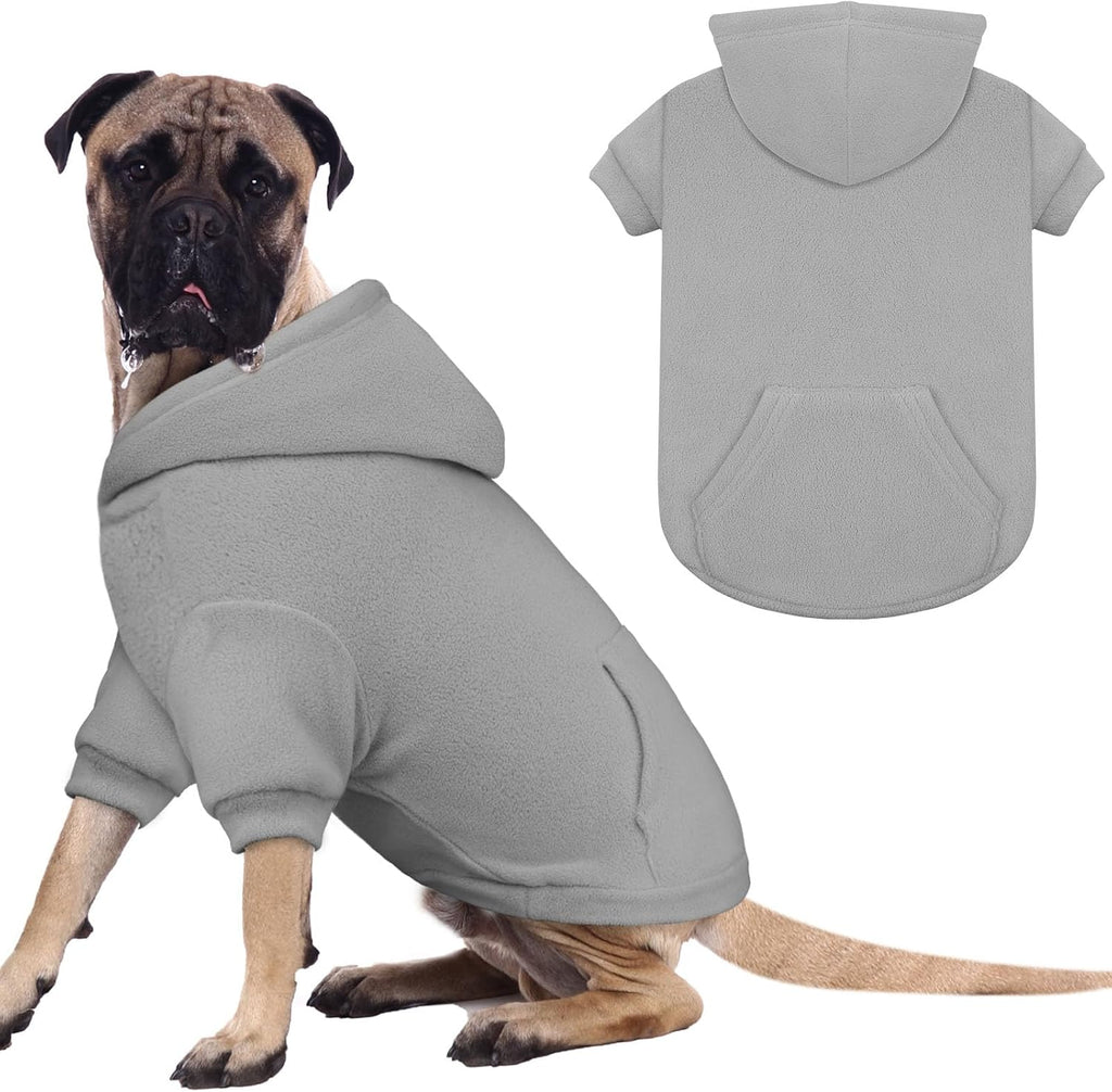 Extra Small Dog Sweater,Dog Hoodie,Warm Fleece Sweatshirt with Hood & Pocket,Leash Hole,Cozy Cold Weather Cat Pet Clothe