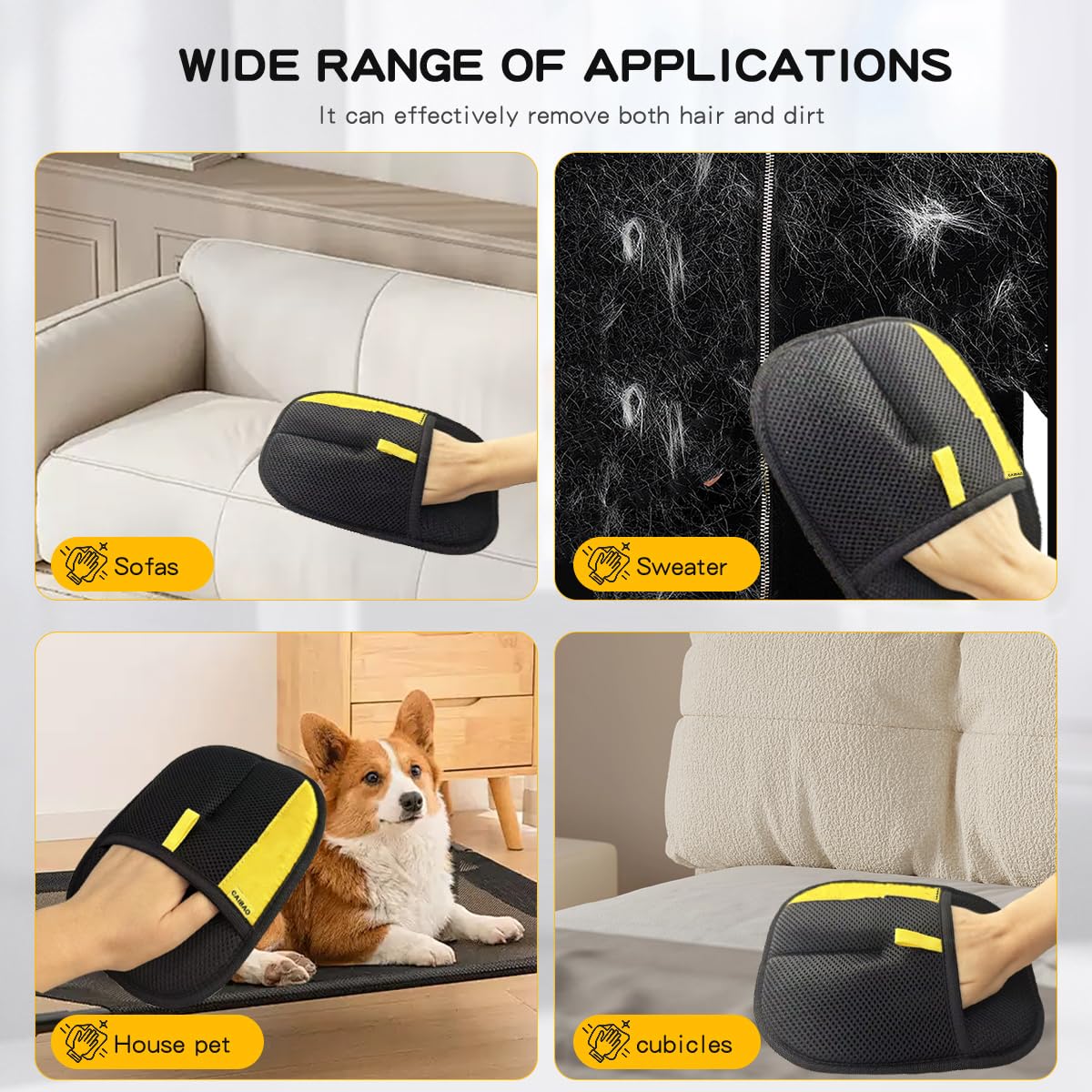 CAIBAO Electrostatic Pet Hair Removal Gloves