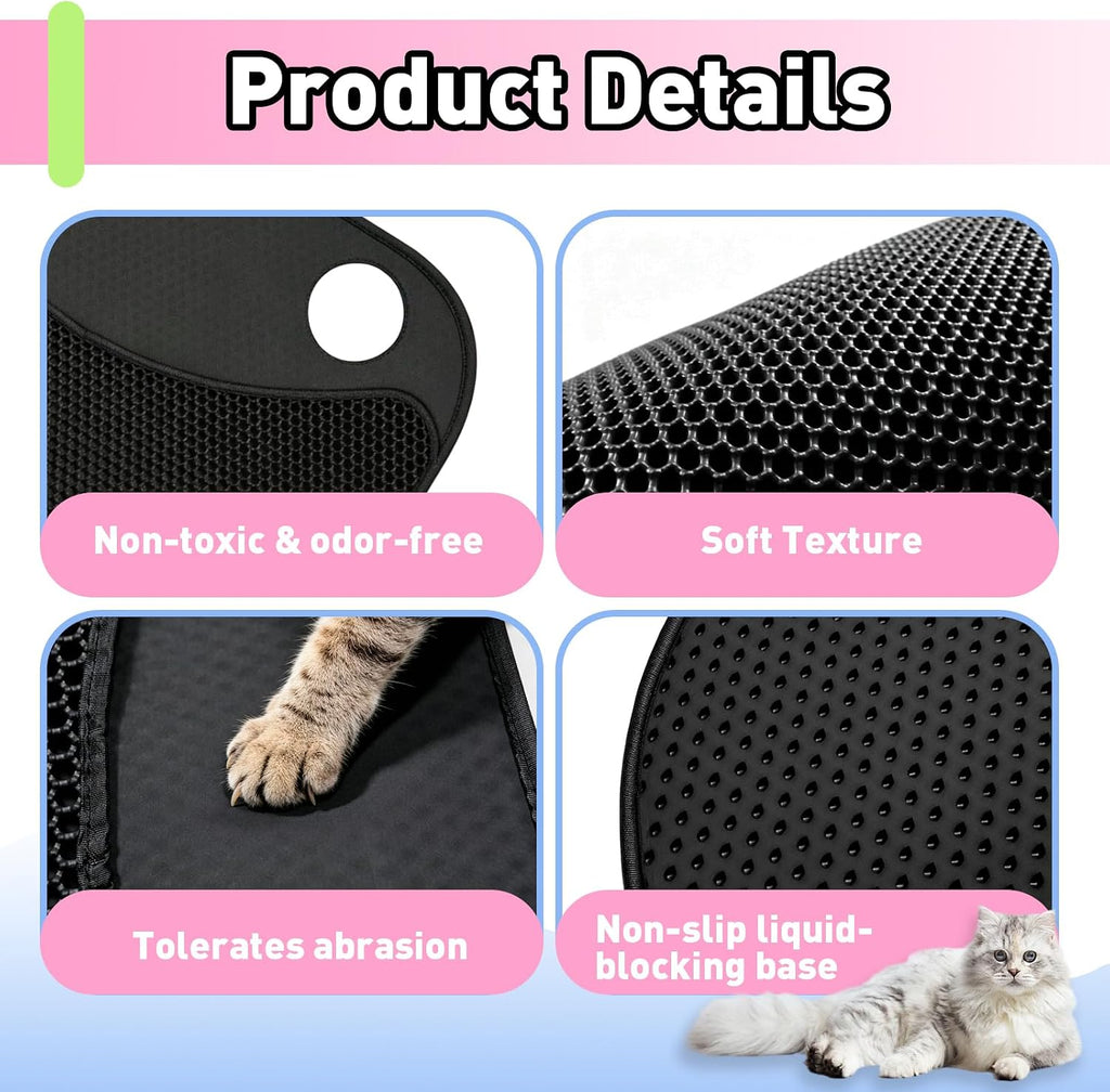 Cat Litter Mat Compatible with Self‑Cleaning Cat Litter Box
