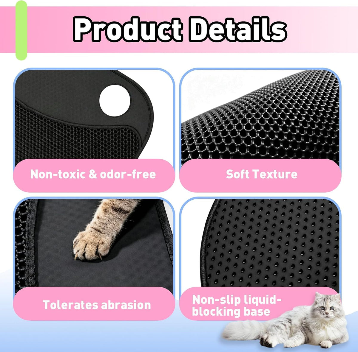 Cat Litter Mat Compatible with Self‑Cleaning Cat Litter Box